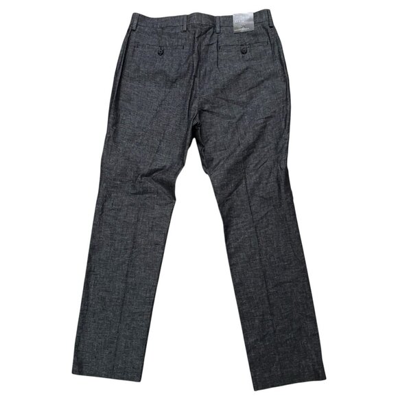 Banana Republic Pants Mens Size 33x32 Tailored Slim Fit Linen Blend Gray NEW - Picture 2 of 5